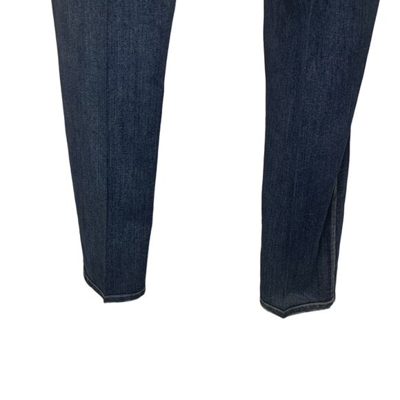 True Rock White Stitch Jeans 21/22 Blue Bling Flap Pockets Distressed Straight - Picture 8 of 13